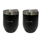 #navlife Wine Coffee Mug 350ml - Black (2 Pack)