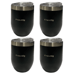 #navlife Wine Coffee Mug 350ml - Black (4 Pack)