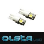 OlstaLED 1W 5SMD 5050 LED - T10 6500K White (sold as a pair)