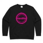 Navlife Womens Premium Crew Jumper - Black (Pink Print) Style 1